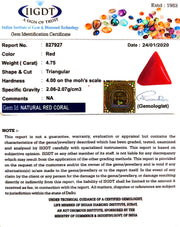 5.28 Ratti Natural Italian Triangular Moonga-(1054)